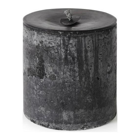 Contemporary Home Living 11.75" Black Outdoor Pillar Super Candle Wax Finished
