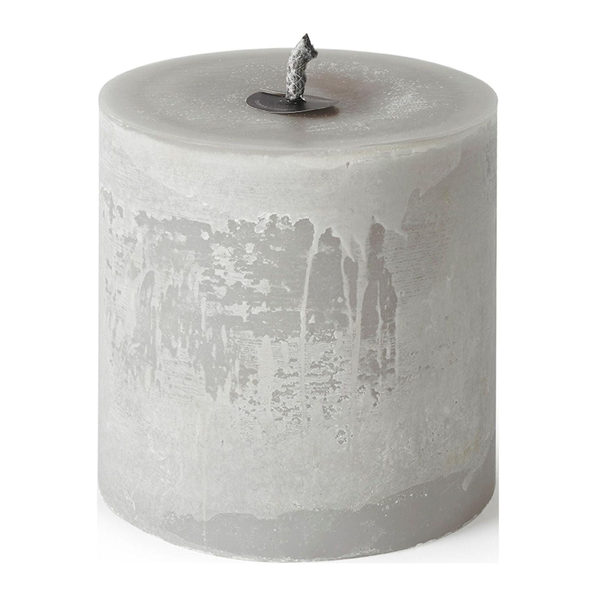 Gray 11.75" Wax Outdoor Pillar Candle