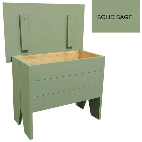 Contemporary Home Living 3' Distressed Sage Green Modest and Rustic Versatile Storage Bench