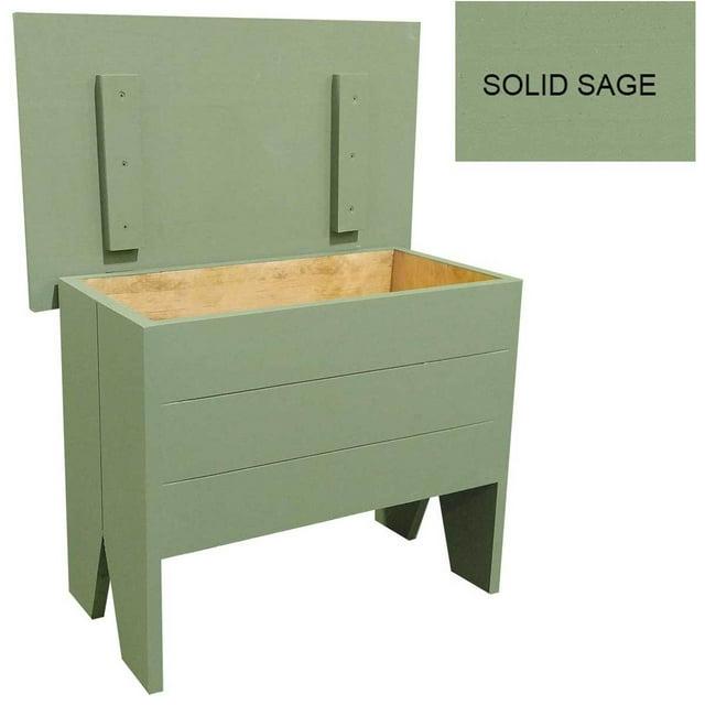 Contemporary Home Living 3' Distressed Sage Green Modest and Rustic Versatile Storage Bench