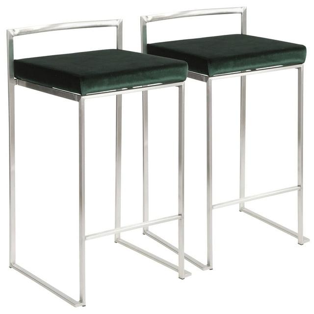 Derik Upholstered Stool with Metal Frame