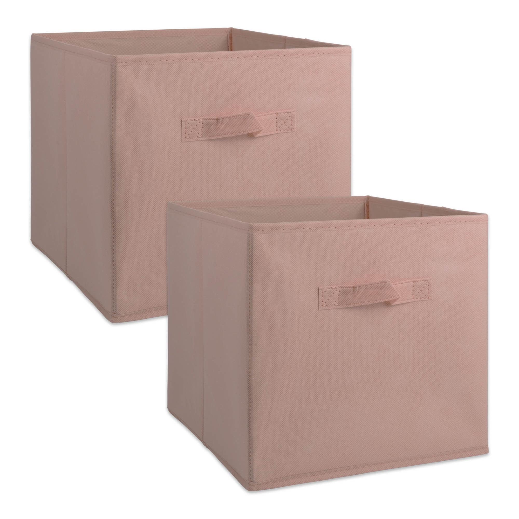 Vibrant Pink Collapsible Cube Storage Bins for Kids 13"