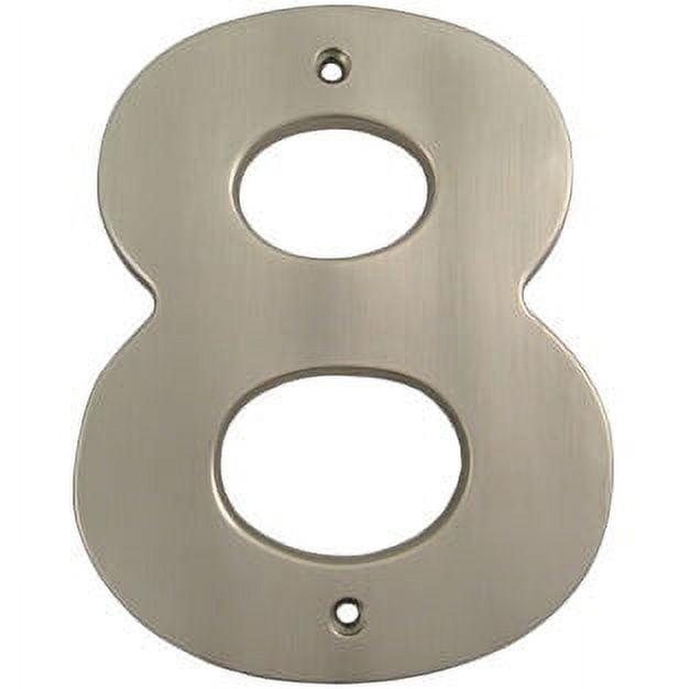 Satin Nickel Contemporary 5-Inch House Number 8