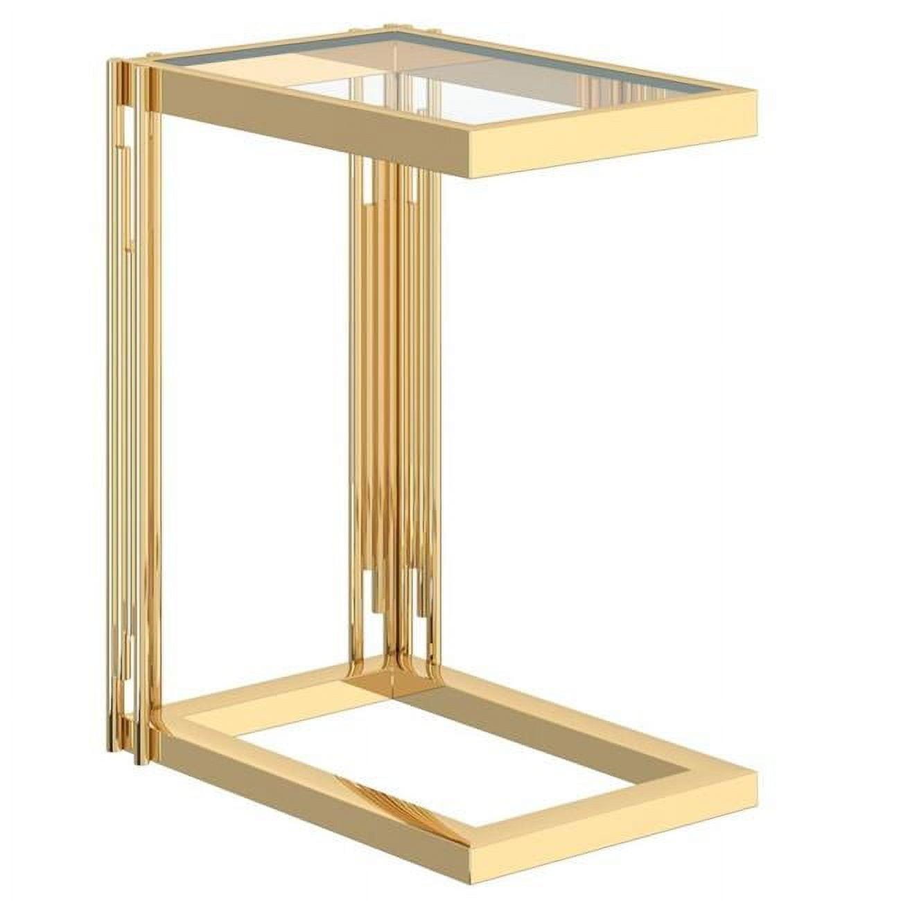 inspire Contemporary Small Accent Table - Gold