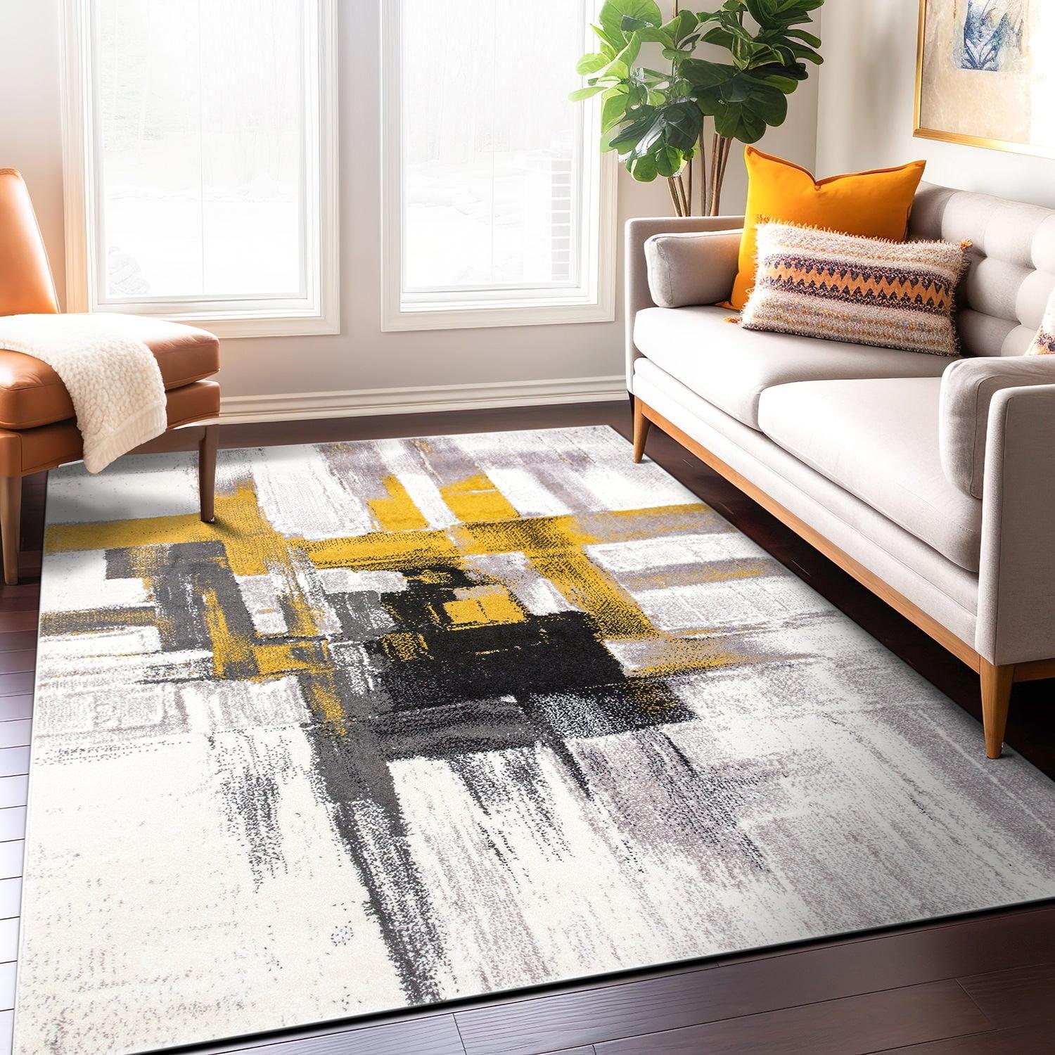 World Rug Gallery Contemporary Modern Abstract Area Rug