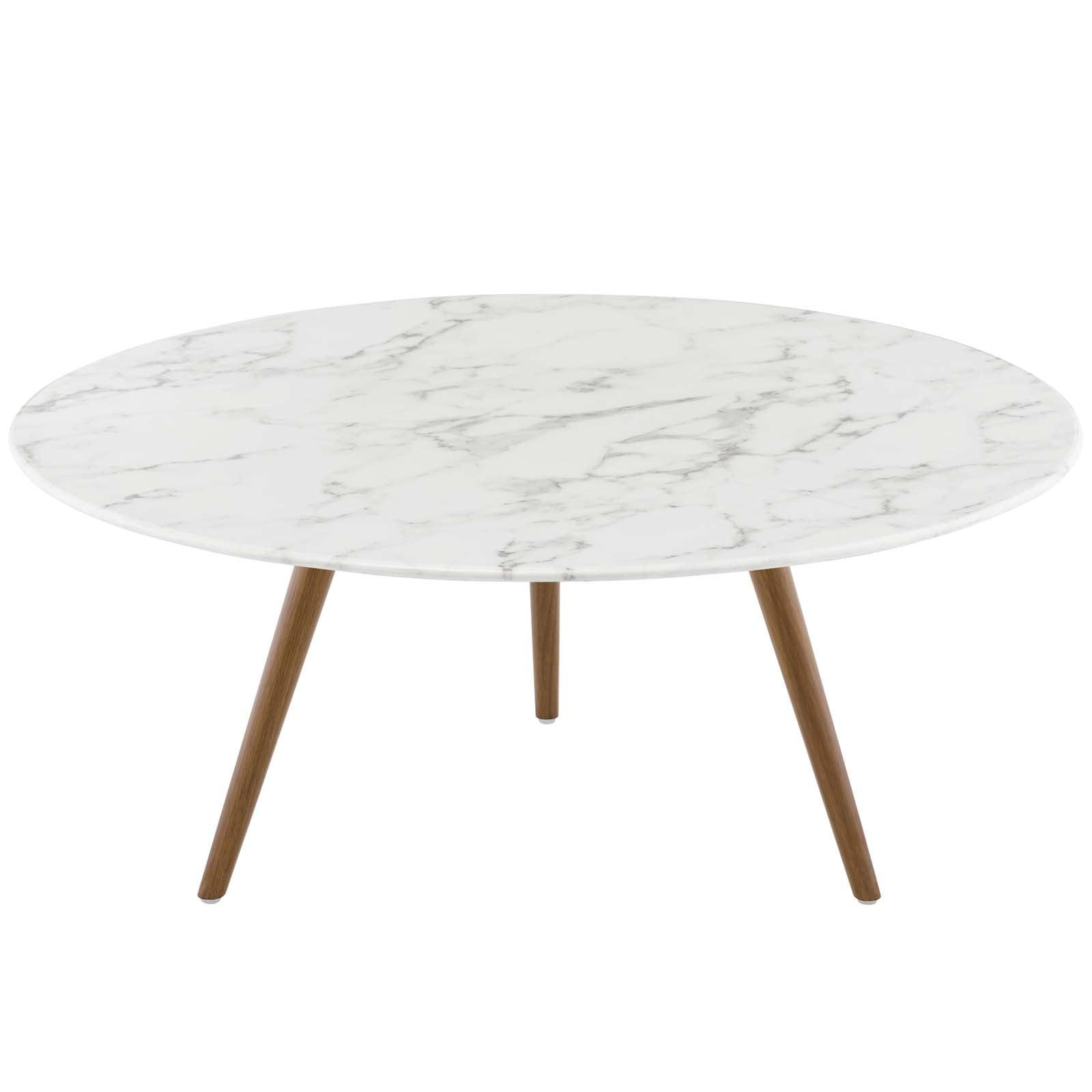 Modway Carson Carrington Bata Round Artificial Marble Coffee Table by Modway