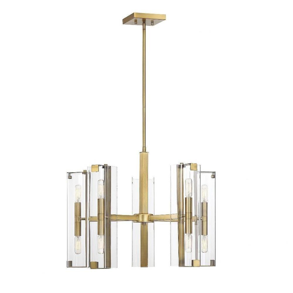 Savoy House Winfield 10 - Light Chandelier in  Warm Brass