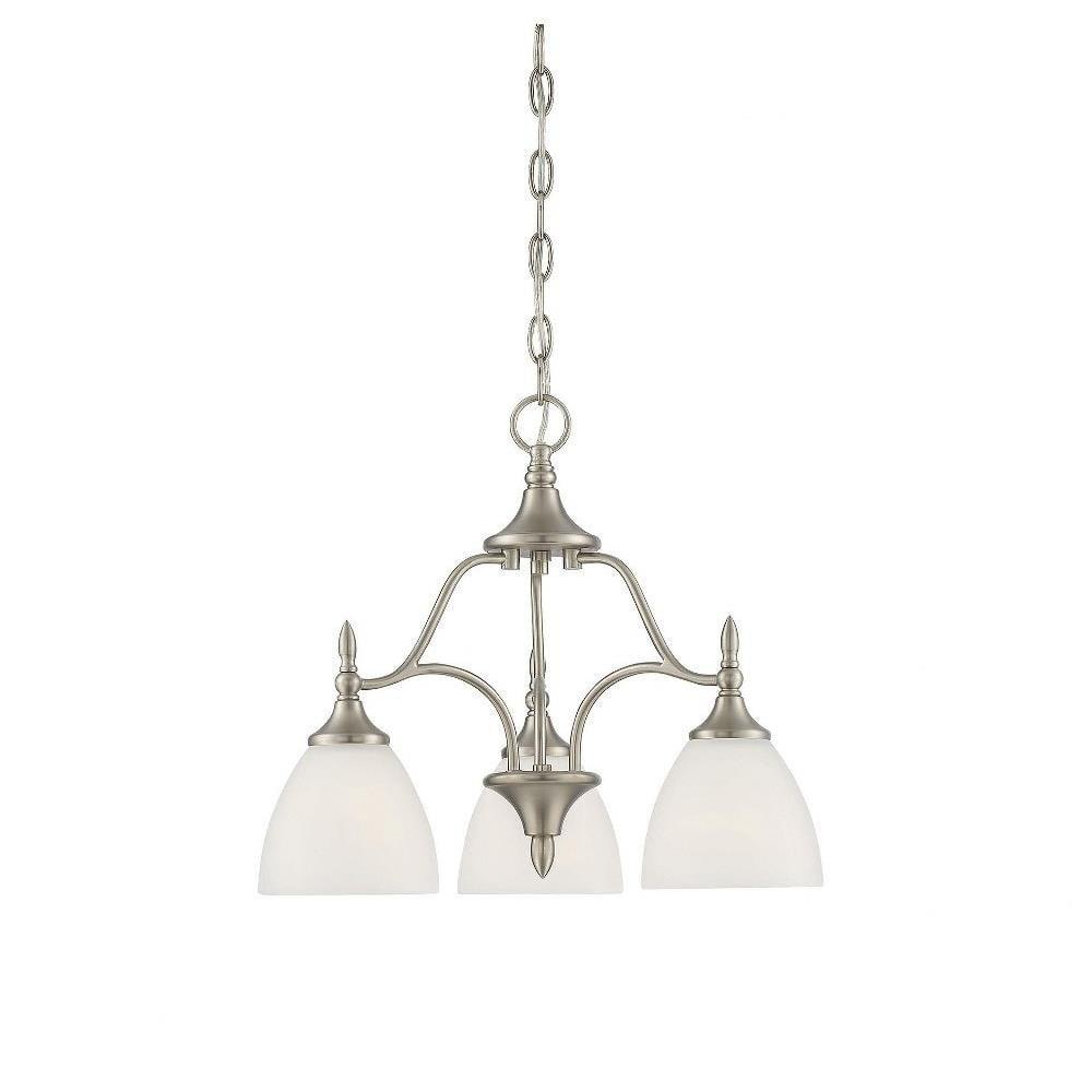 Savoy House Herndon 3 - Light Chandelier in  Satin Nickel