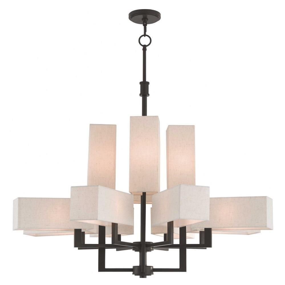 Livex Lighting Rubix 12 - Light Chandelier in  Bronze