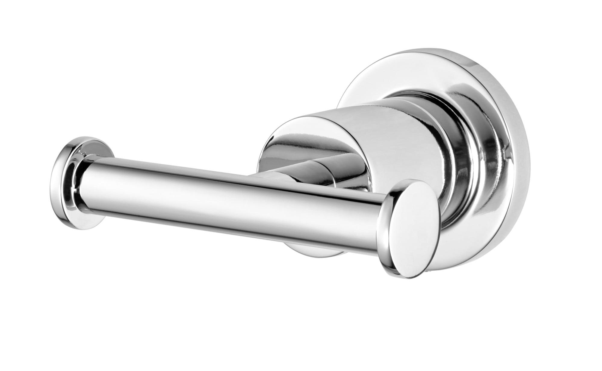 Polished Chrome Contemporary Wall Mounted Double Robe Hook