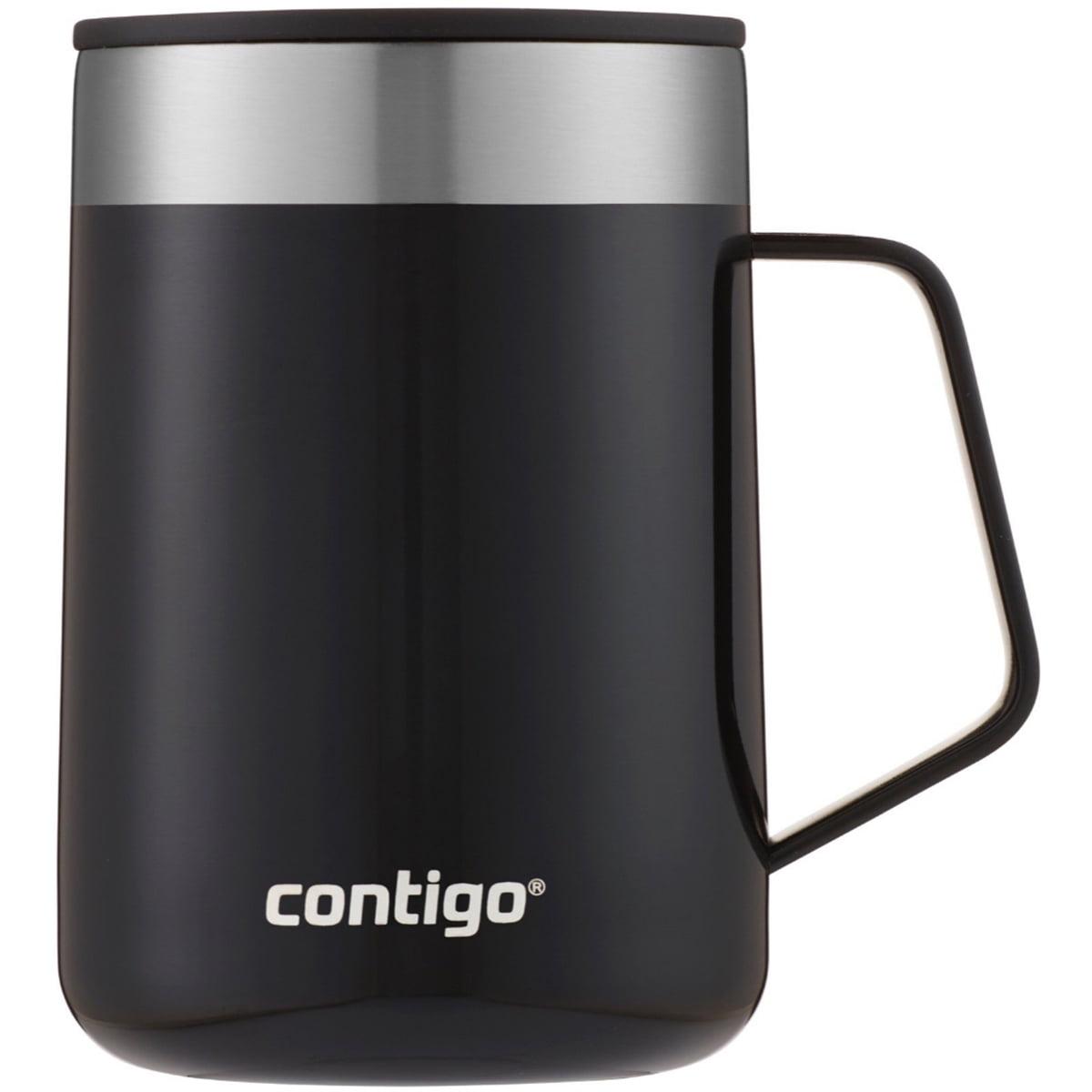 Black Stainless Steel Insulated Travel Mug with Handle