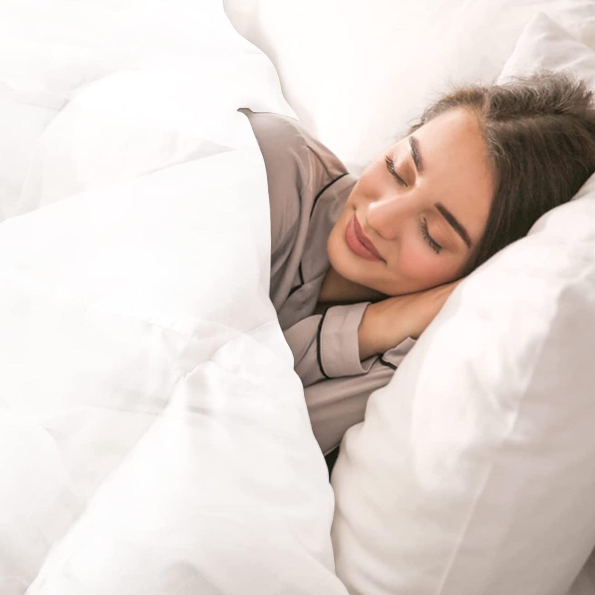 ContinentalBedding Serenity 700FP Blanket White Goose Down Summer Duvet, Baffle Box Construction, 100% Cotton, RDS Certified, Lightweight