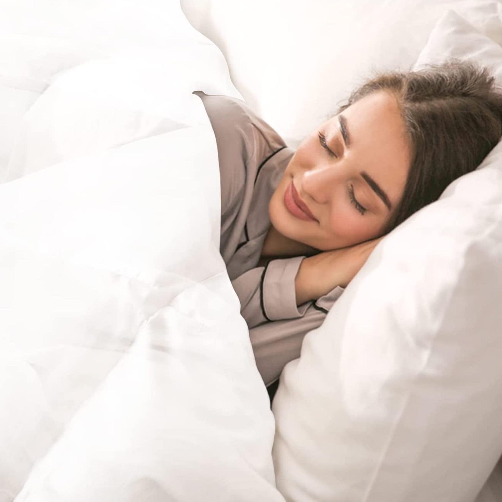 Continental Bedding Serenity 700 Fill Power White Goose Down Summer Weight Comforter Full Size 76 x 86 Inches