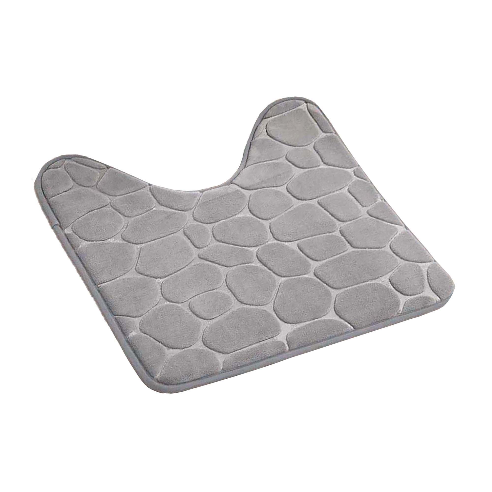 Evideco Contour Bath Rug Memory Foam Mat 3D Pebble 20”L x 20”W