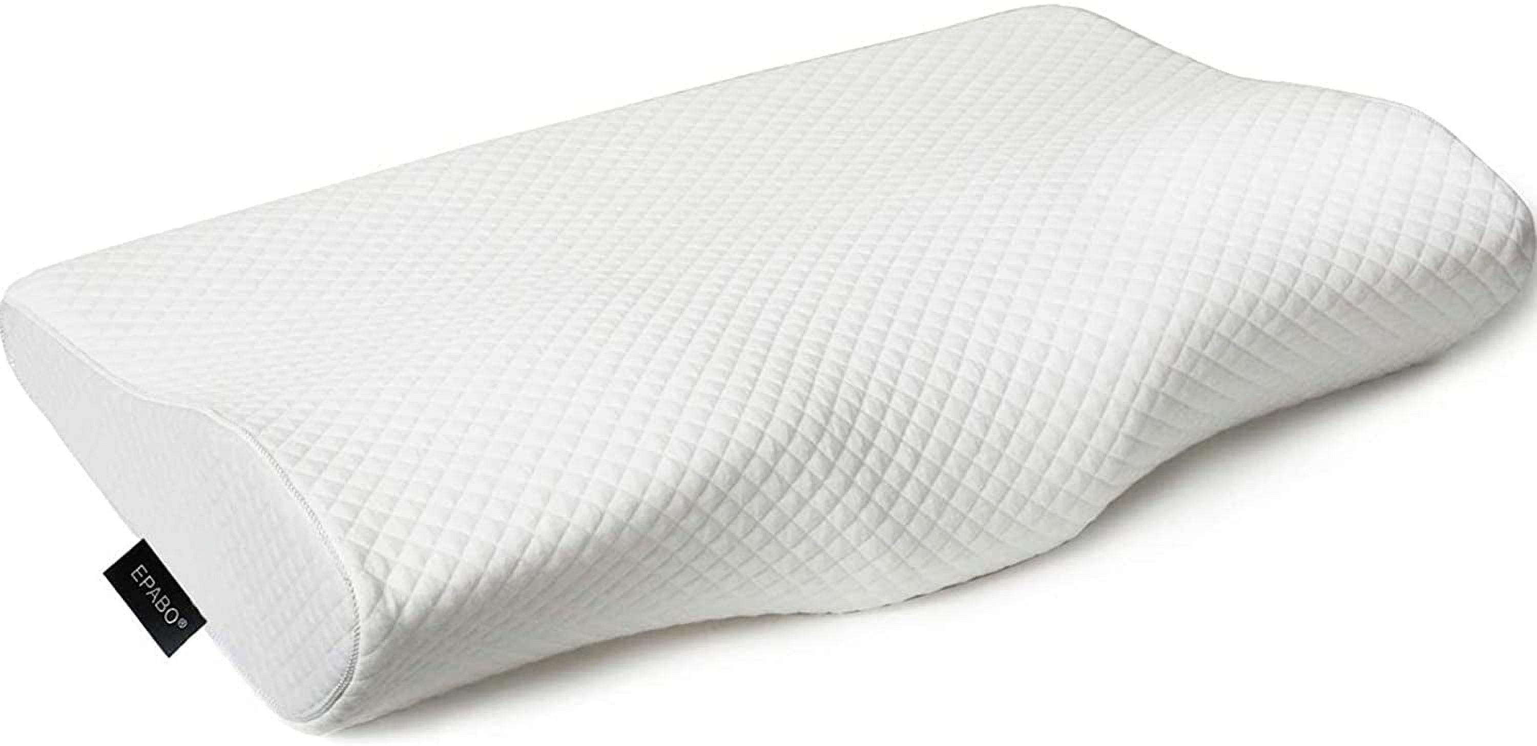 White Semicircular Memory Foam Bed Pillow with Polyester Cover