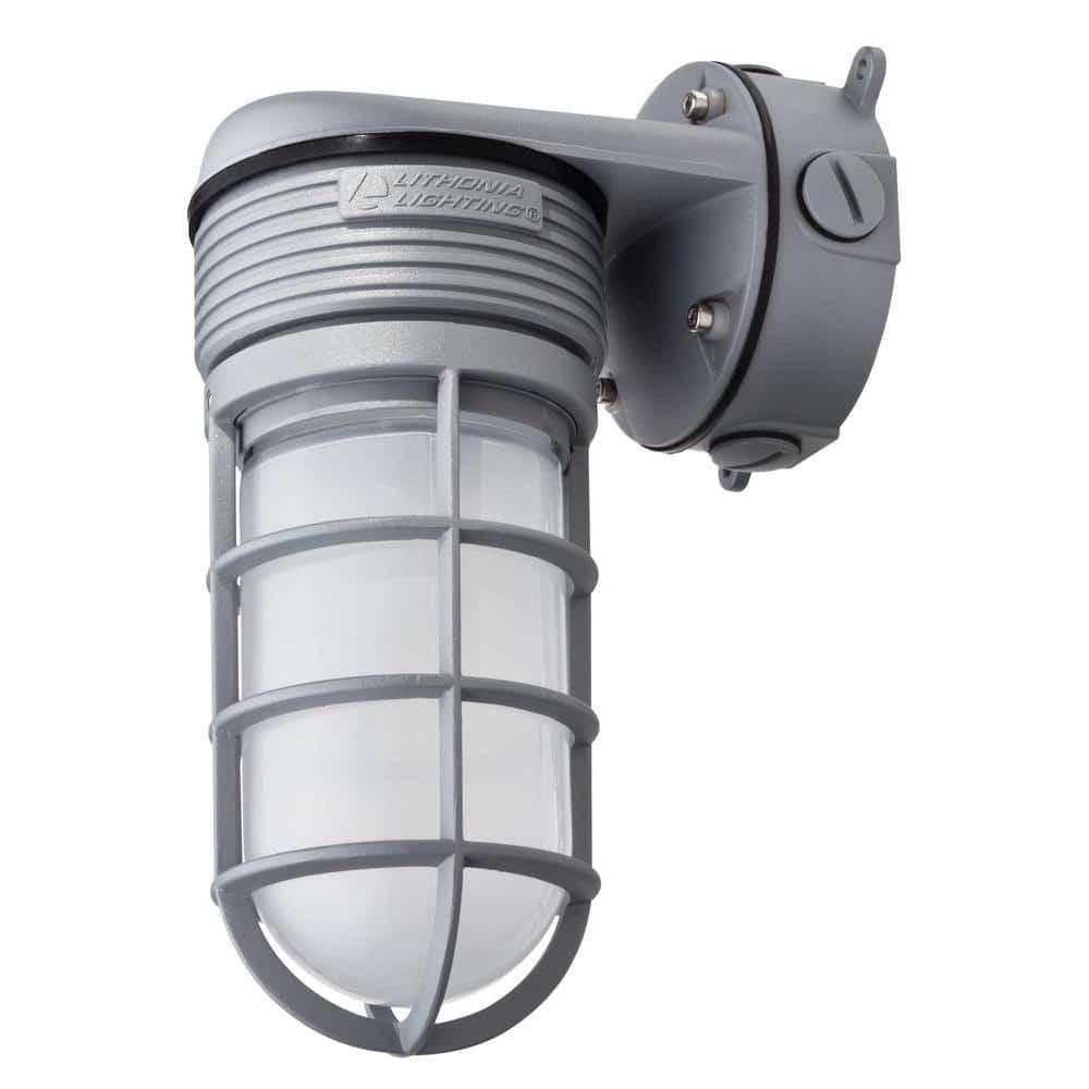 Gray Aluminum LED Outdoor Wall Lantern Sconce