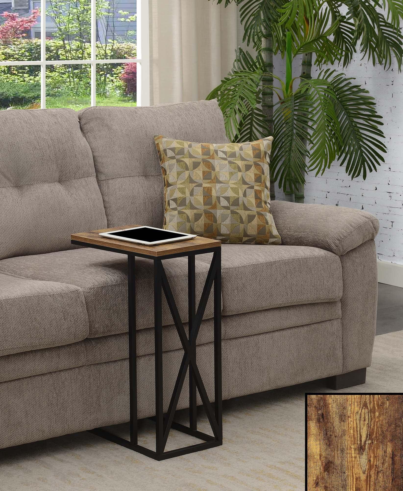 Convenience Concepts 161861BDWBL 15.75 x 10 x 24.25 in. Tucson C End Table, Brown Wood with Black