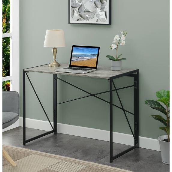 Convenience Concepts 29.50 inches Tall Xtra Folding Desk, Faux Birch/Black, All ages