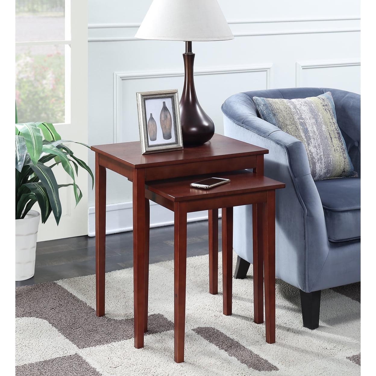 Convenience Concepts American Heritage Nesting End Tables, Mahogany
