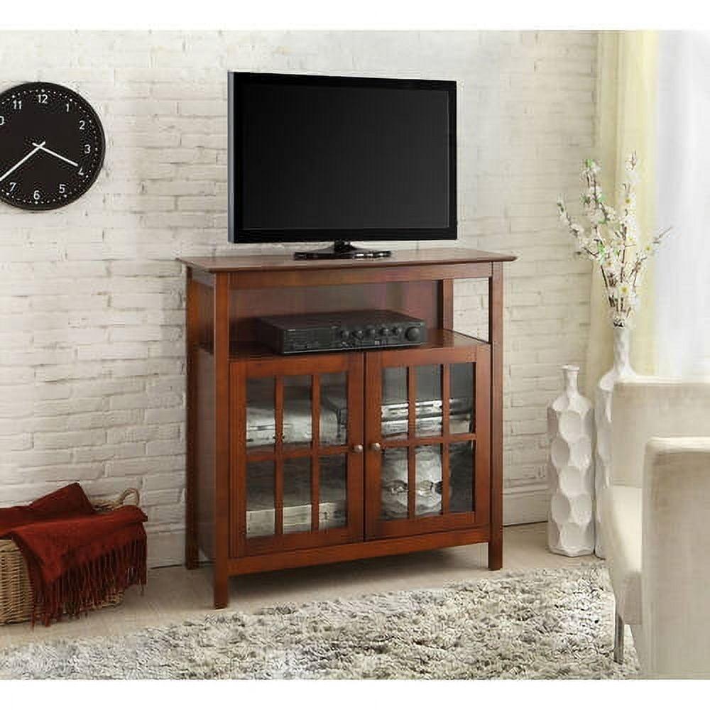 Convenience Concepts Big Sur Highboy TV Stand with Storage Cabinets for TVs up to 40 Inches, Cherry