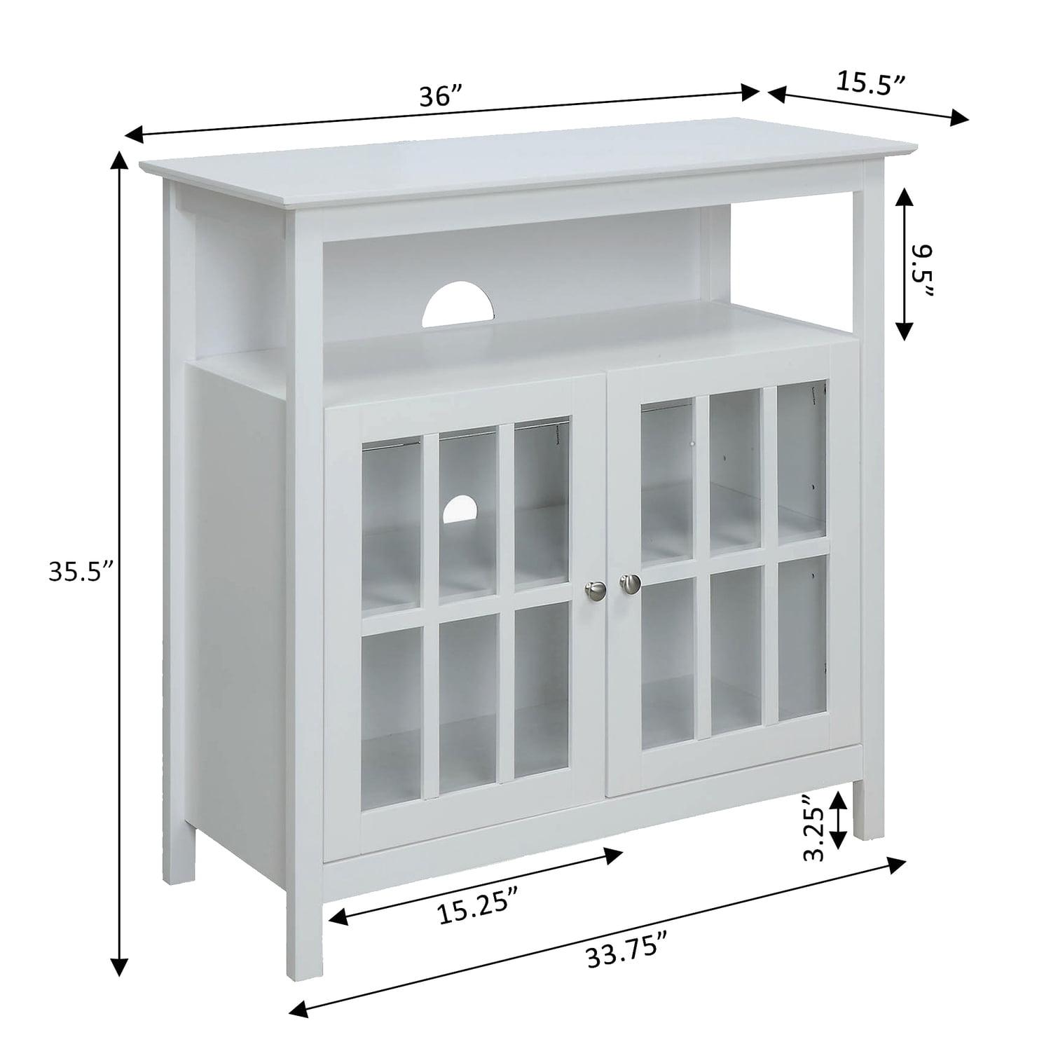 Big Sur Highboy TV Stand, White