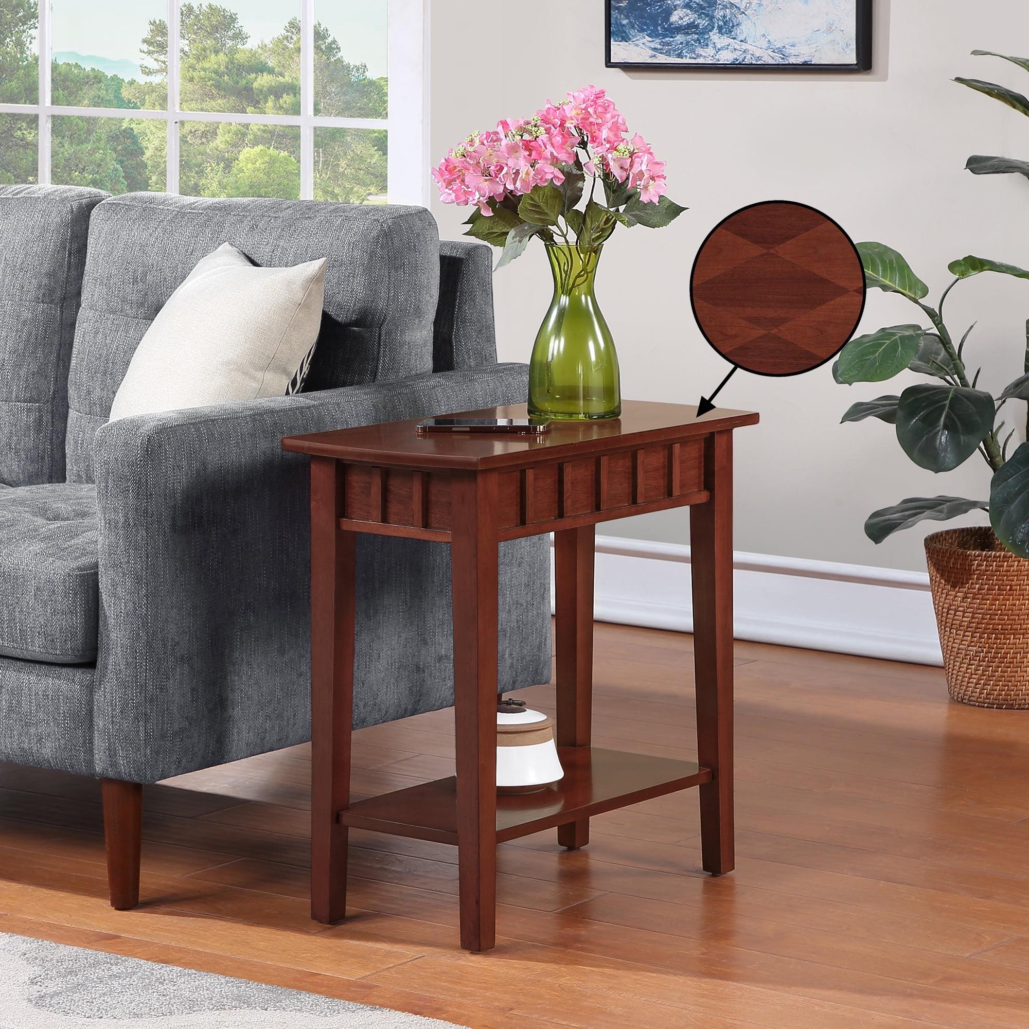 Convenience Concepts Dennis End Table with Shelf, Mahogany