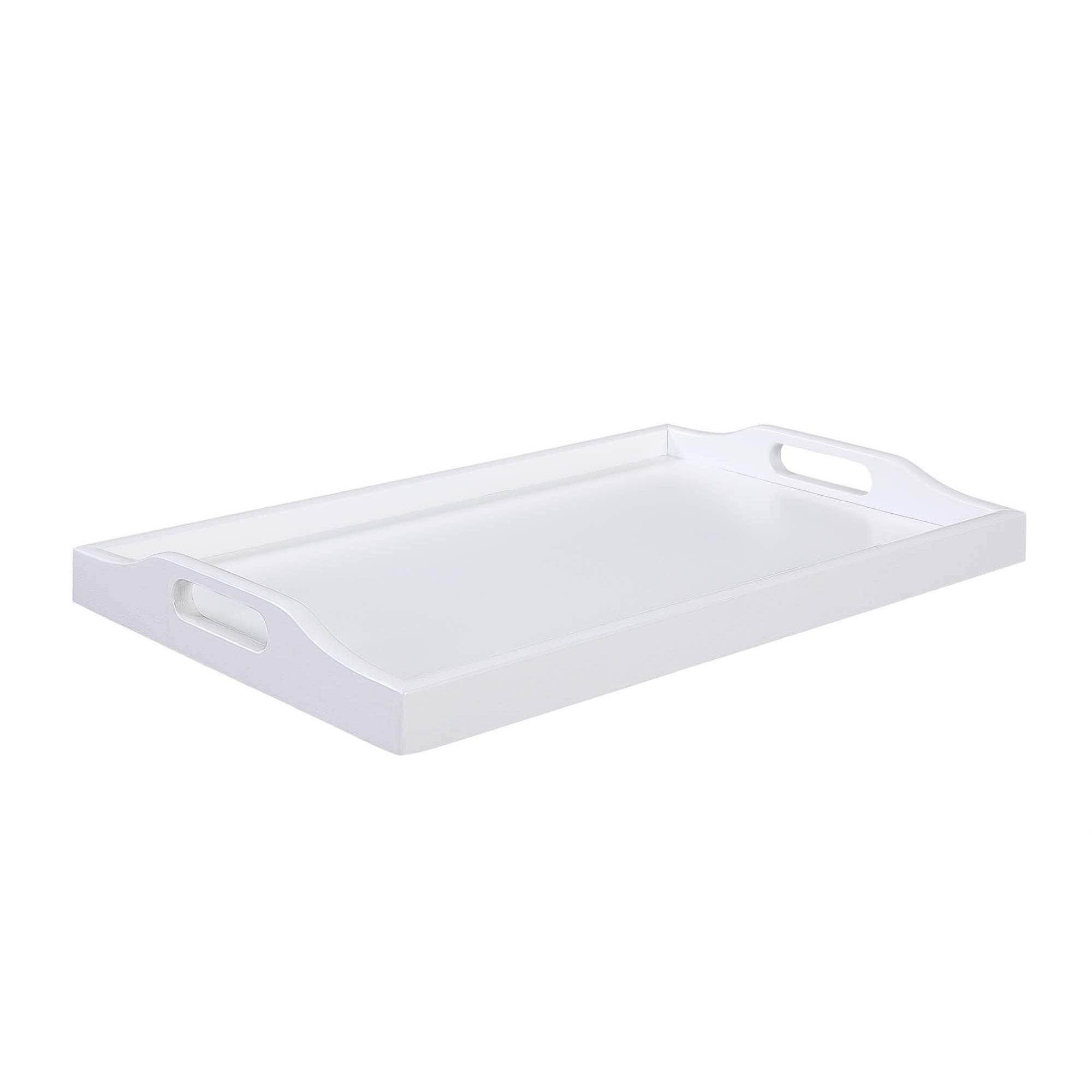 Convenience Concepts Designs2Go Serving Tray in White Wood Finish