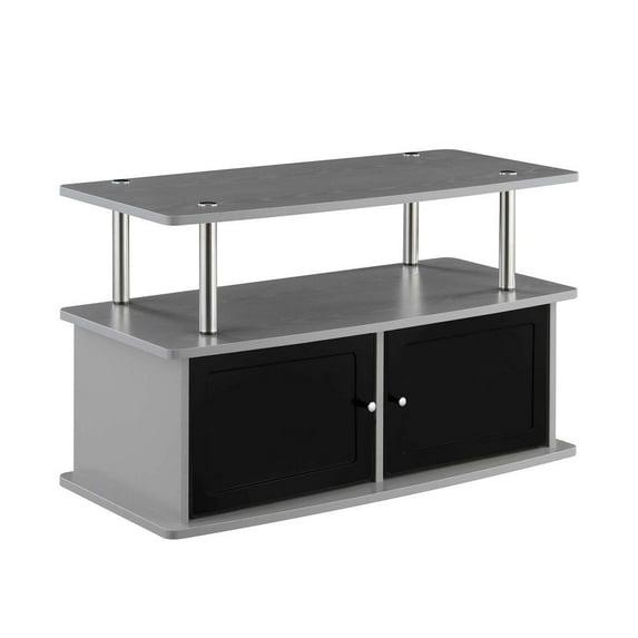 Convenience Concepts Designs2Go TV Stand with 2 Storage Cabinets and Shelf for TVs up to 40", Gray