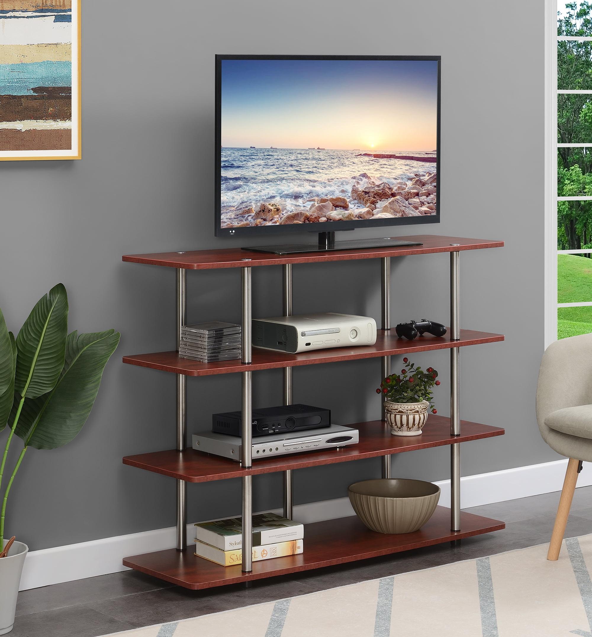 Convenience Concepts Designs2Go XL Highboy 4 Tier TV Stand, Cherry