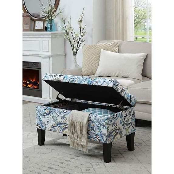 Convenience Concepts Designs4Comfort Winslow Storage Ottoman, Paisley Fabric