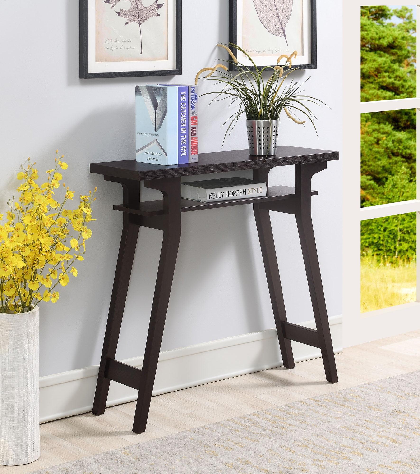 Espresso Newport Lynda 36" Wood Console Table with Storage