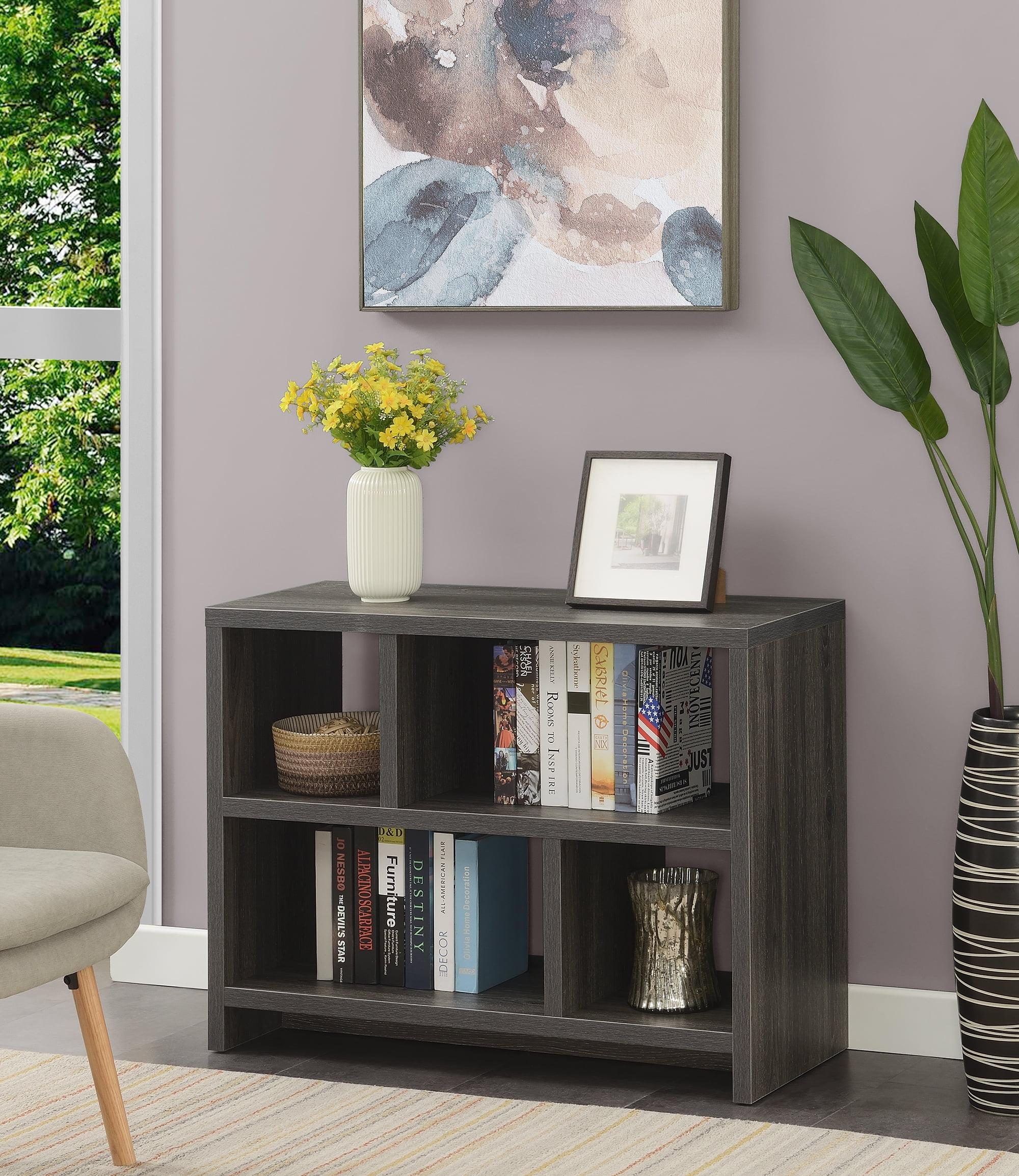 Convenience Concepts Northfield Console 3 Tier Bookcase, Weathered Gray