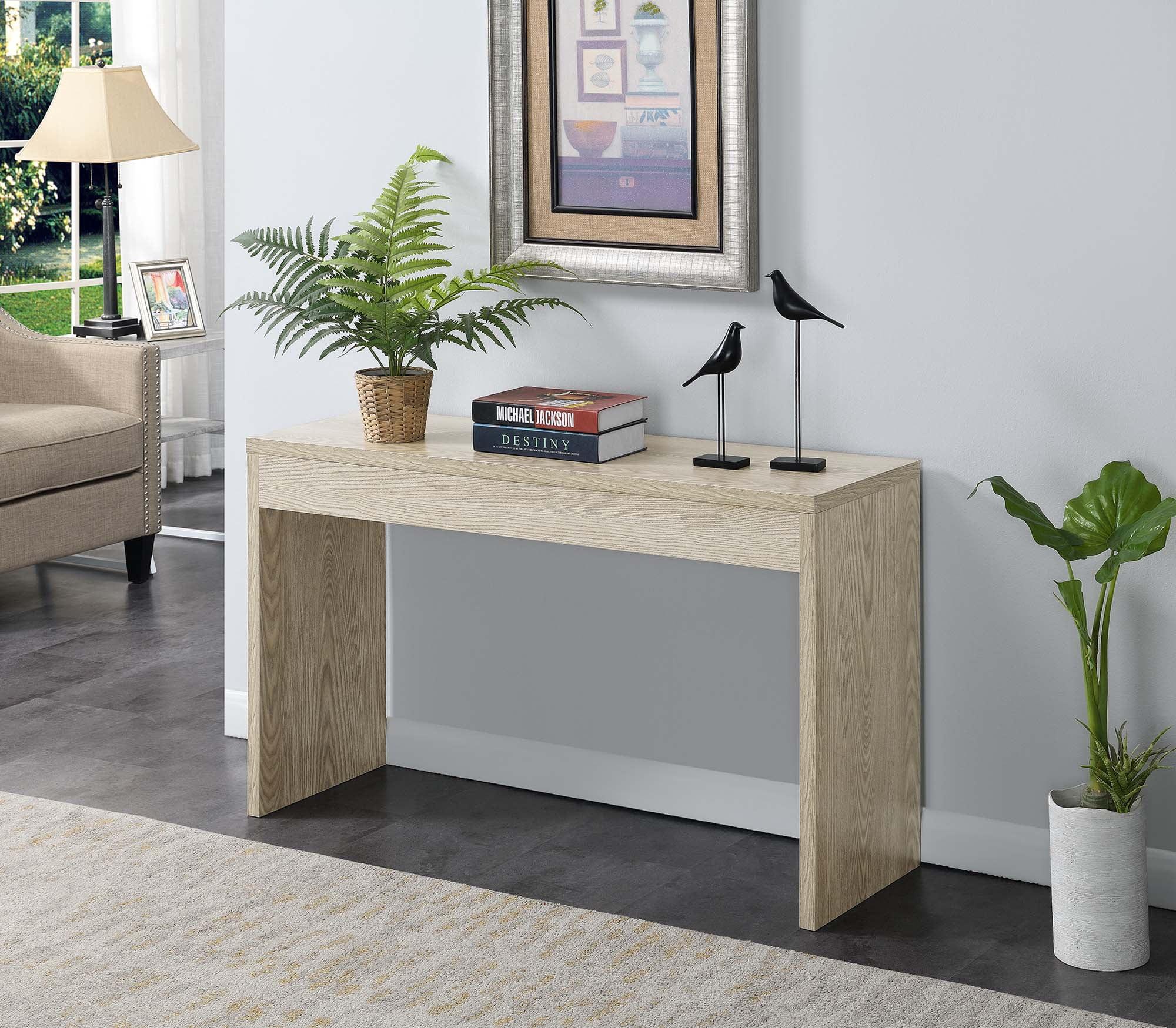 Ice White 48" Modern Wood Console Table Desk