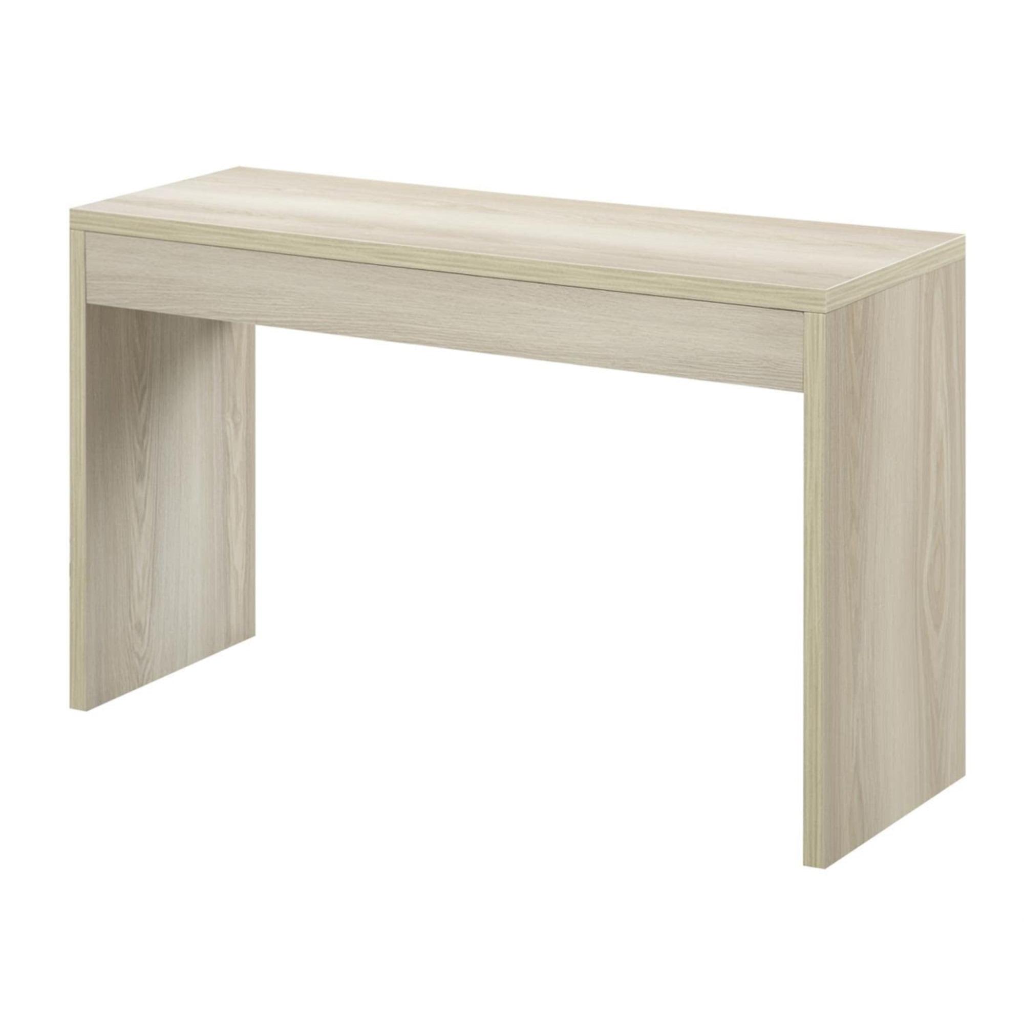 Weathered White Wood Console Table with Spacious Storage