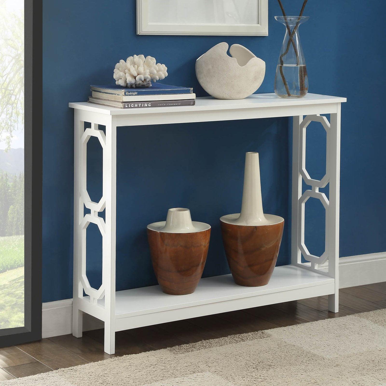 Convenience Concepts Omega Console Table with Shelf, White