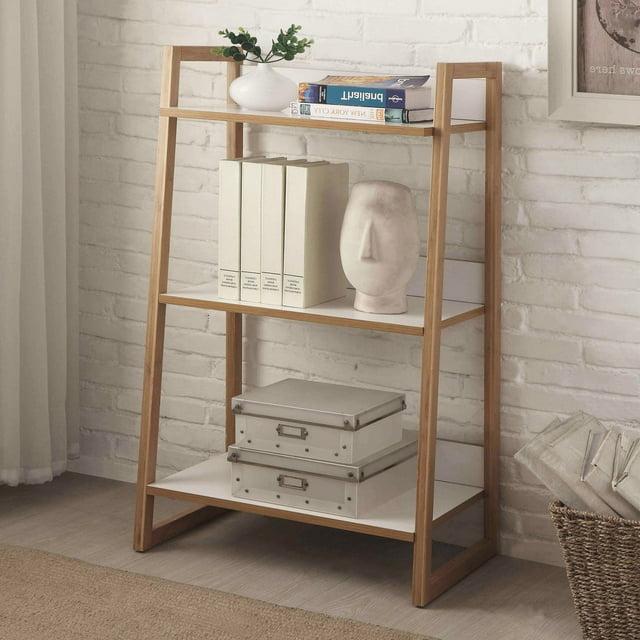 Convenience Concepts Oslo Sundance 3 Tier Bookshelf, White/Natural