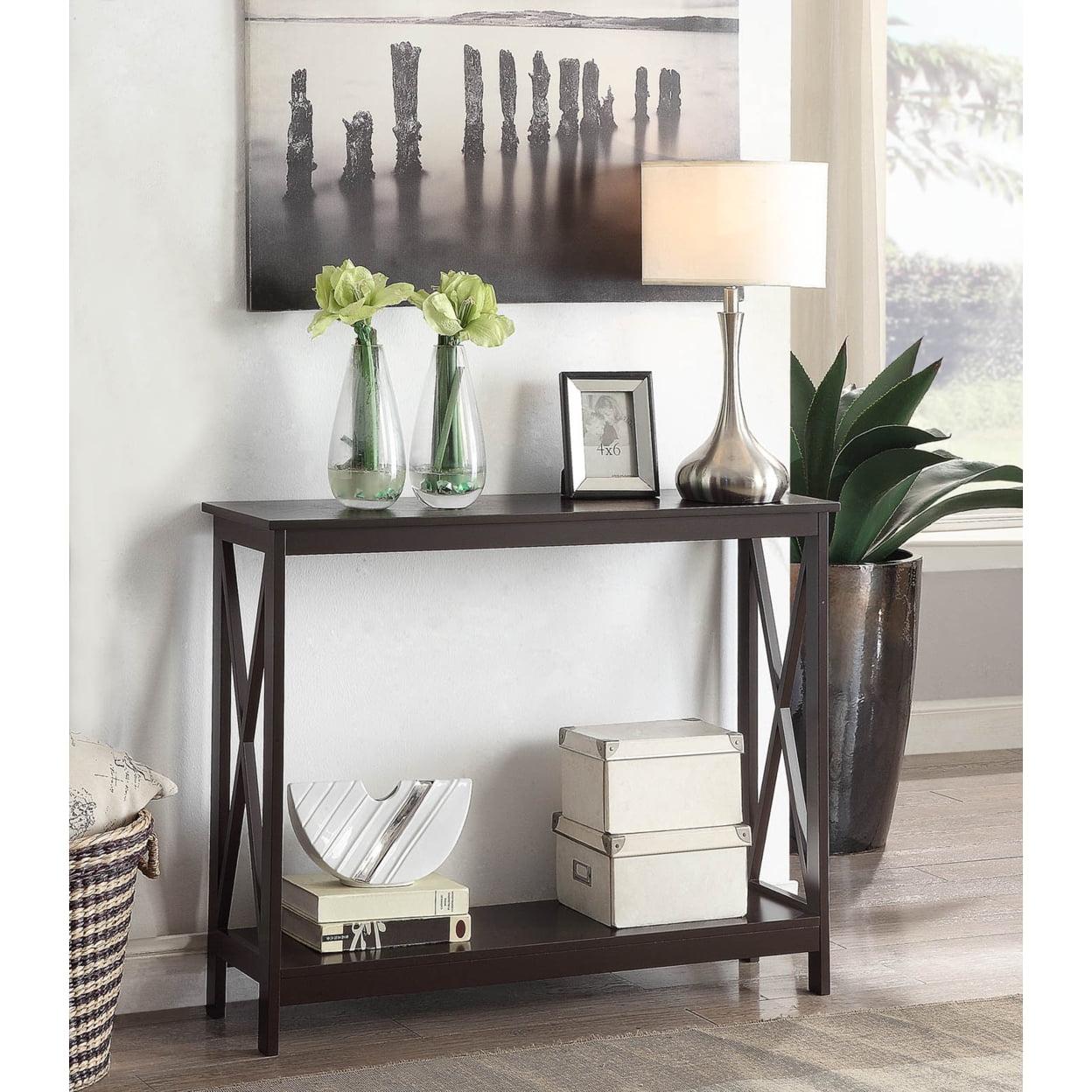 Convenience Concepts Oxford Console Table in Espresso Wood Finish