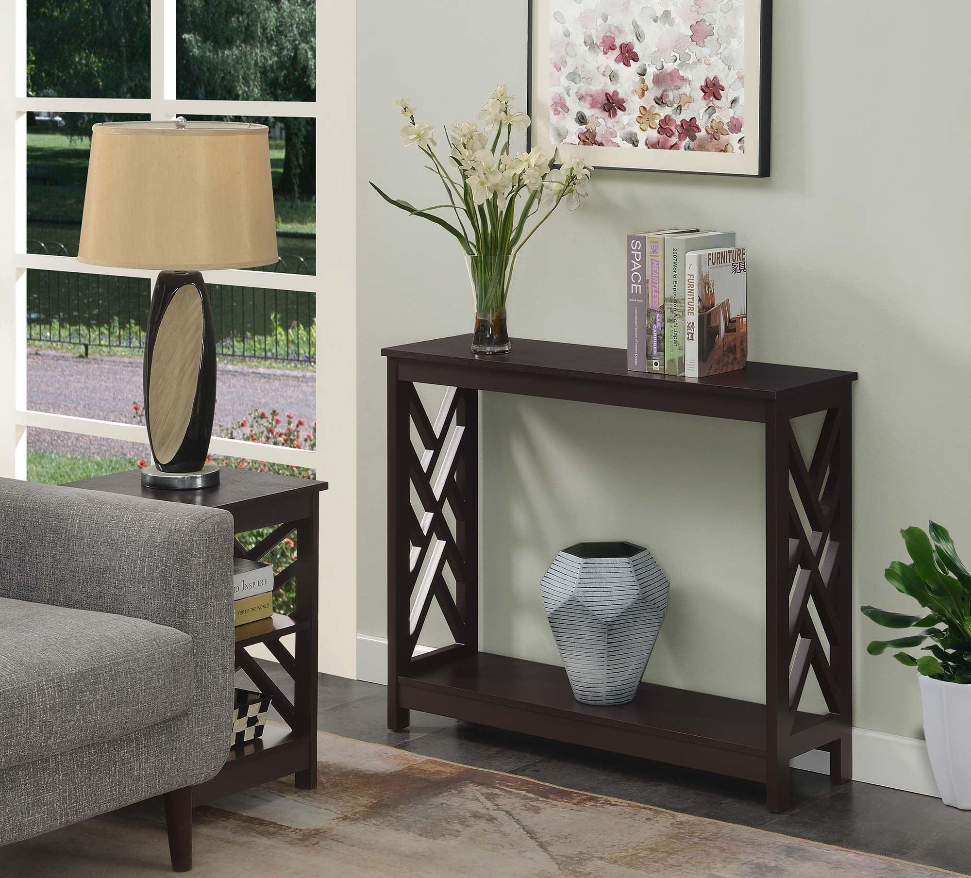 Convenience Concepts Titan Console Table with Shelf, Multiple Finishes