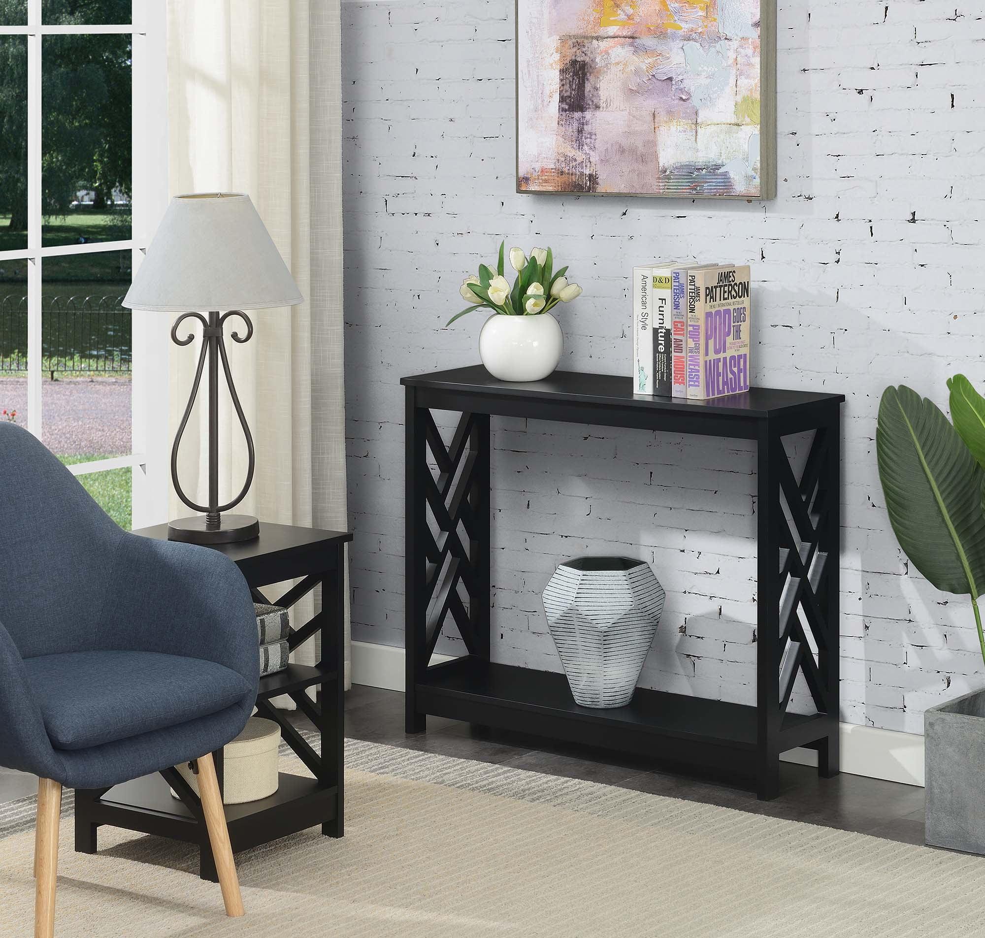 Convenience Concepts Titan Console Table with Shelf, Multiple Finishes