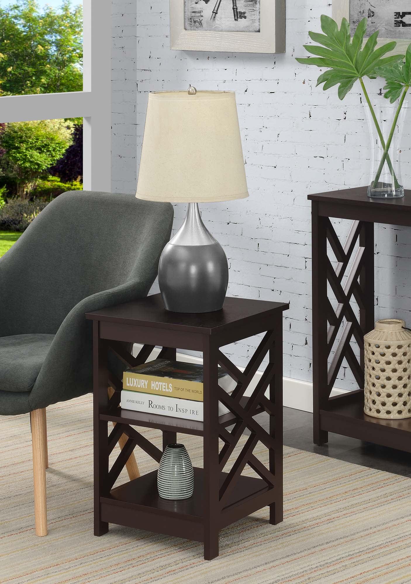 Convenience Concepts Titan End Table with Shelves, Multiple Finishes