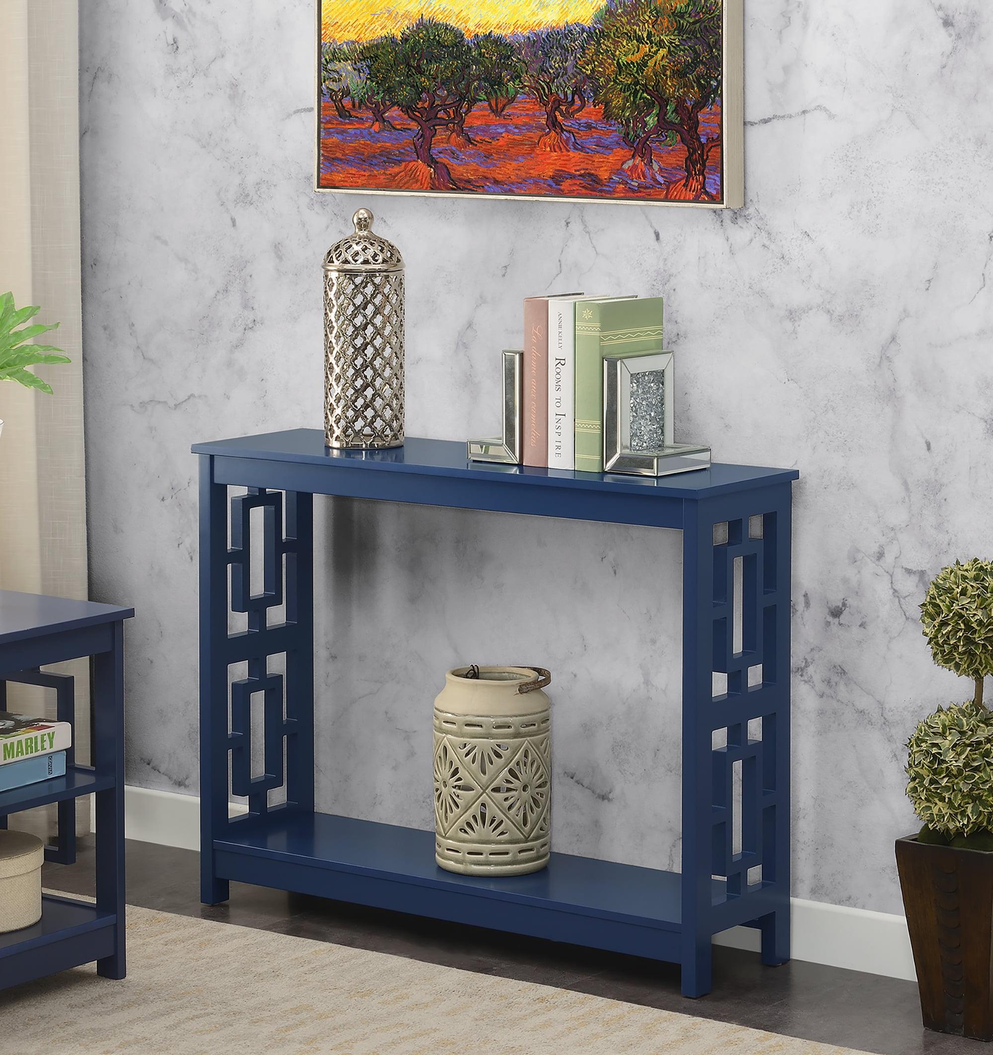 Convenience Concepts Town Square Console Table, Cobalt Blue