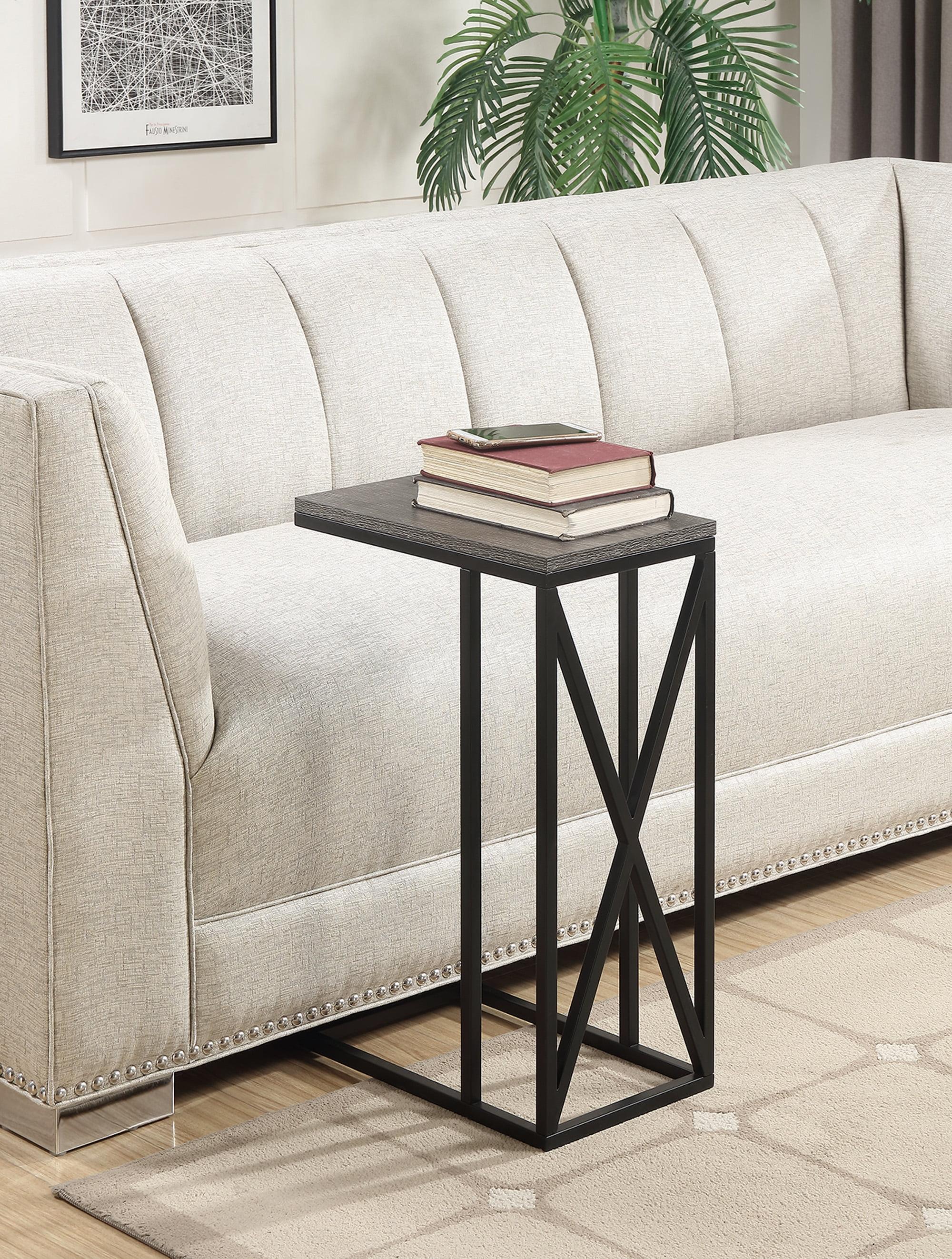 Tucson Weathered Gray and Black Metal Frame C End Table