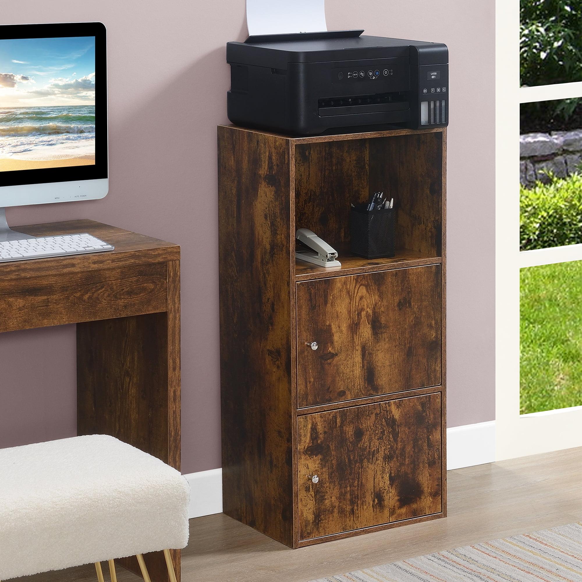 Traditional Barnwood Storage Cabinet with Shelving and Doors