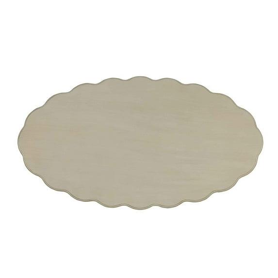 xrboomlife Oval Coffee Table in Antique White