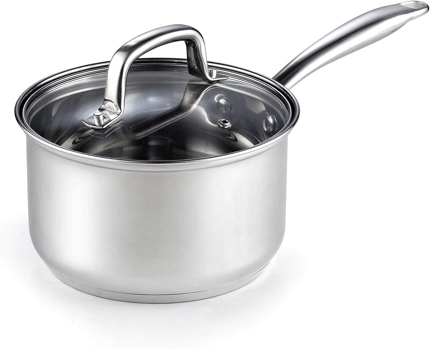 Cook N Home 3-Quart Stainless Steel Saucepan with Lid