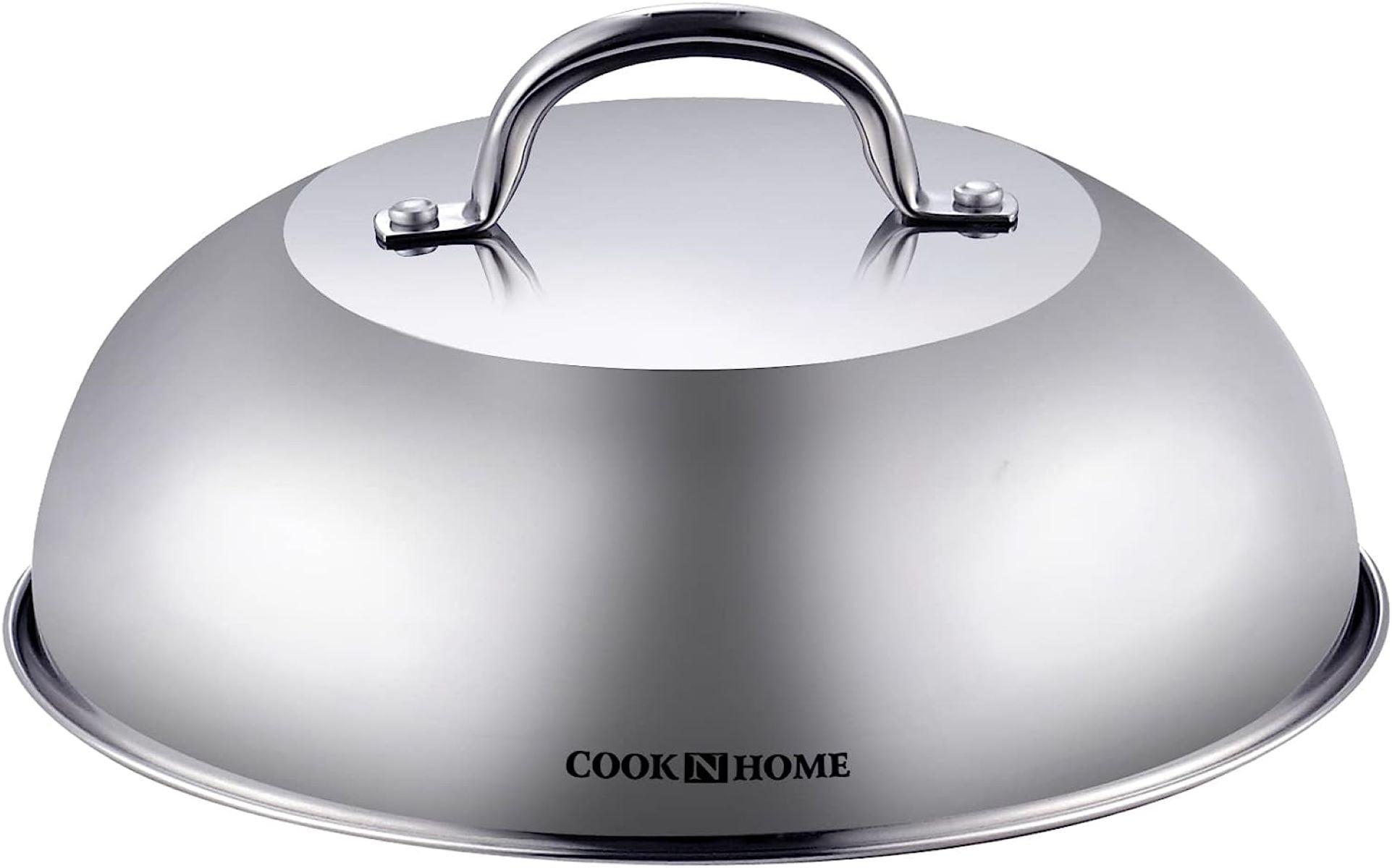 Cook N Home Cook N Home Stainless Steel Lid Griddle Accessories - 12 Inch Round Basting Cover