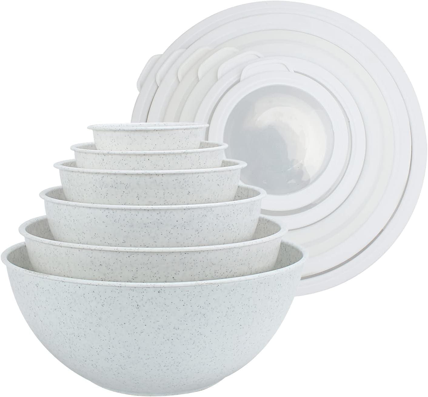 WRIWON 12 Piece Nesting Bowls Set includes 6 Prep Bowls and 6 Lids