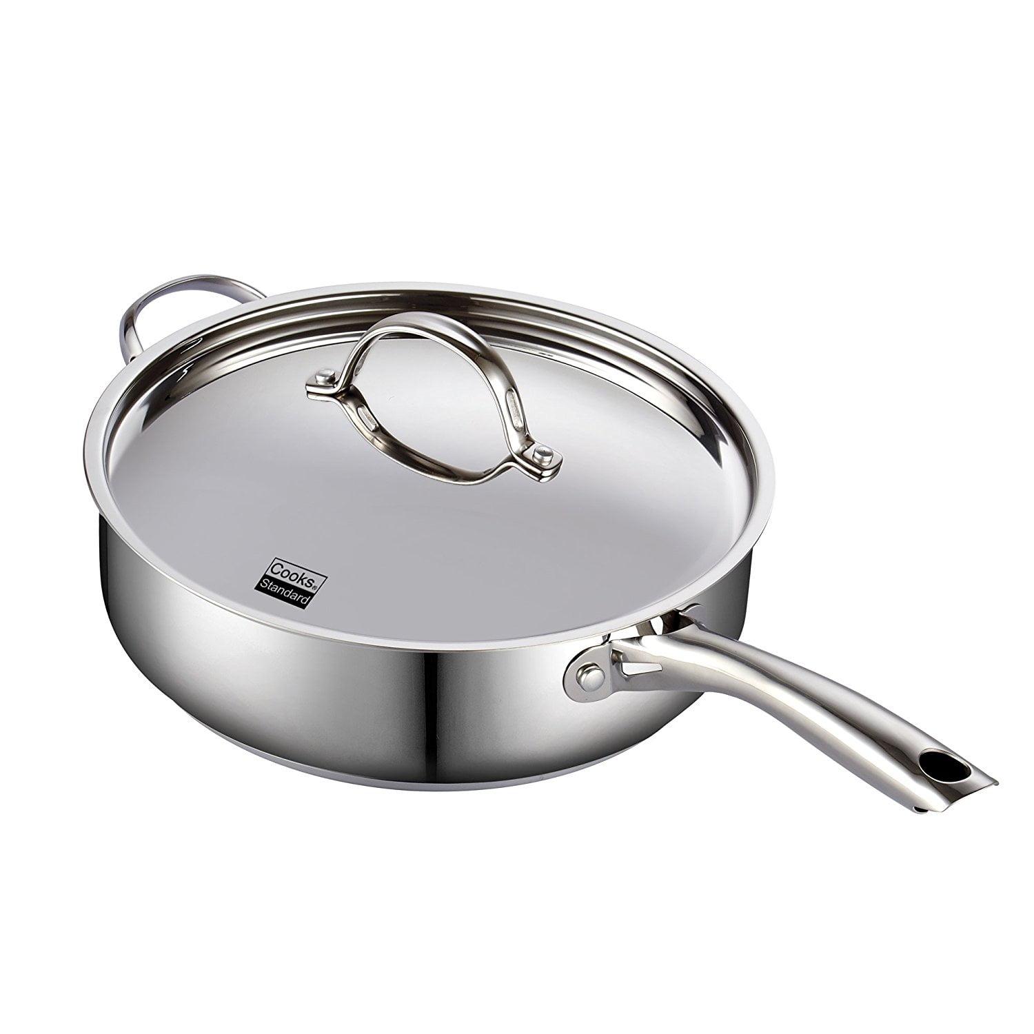 Classic 5 Quart Stainless Steel Non-Stick Saute Pan with Lid