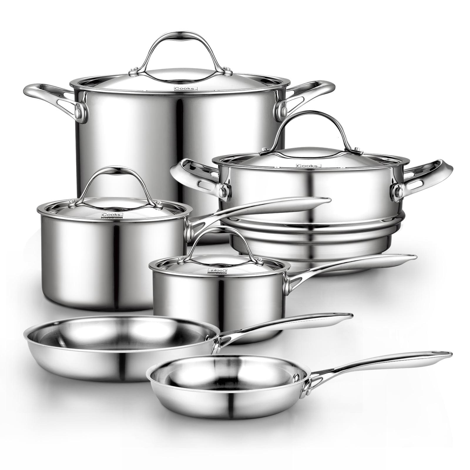 Cooks Standard Multi-Ply Clad Stainless-Steel 10-Piece Cookware Set