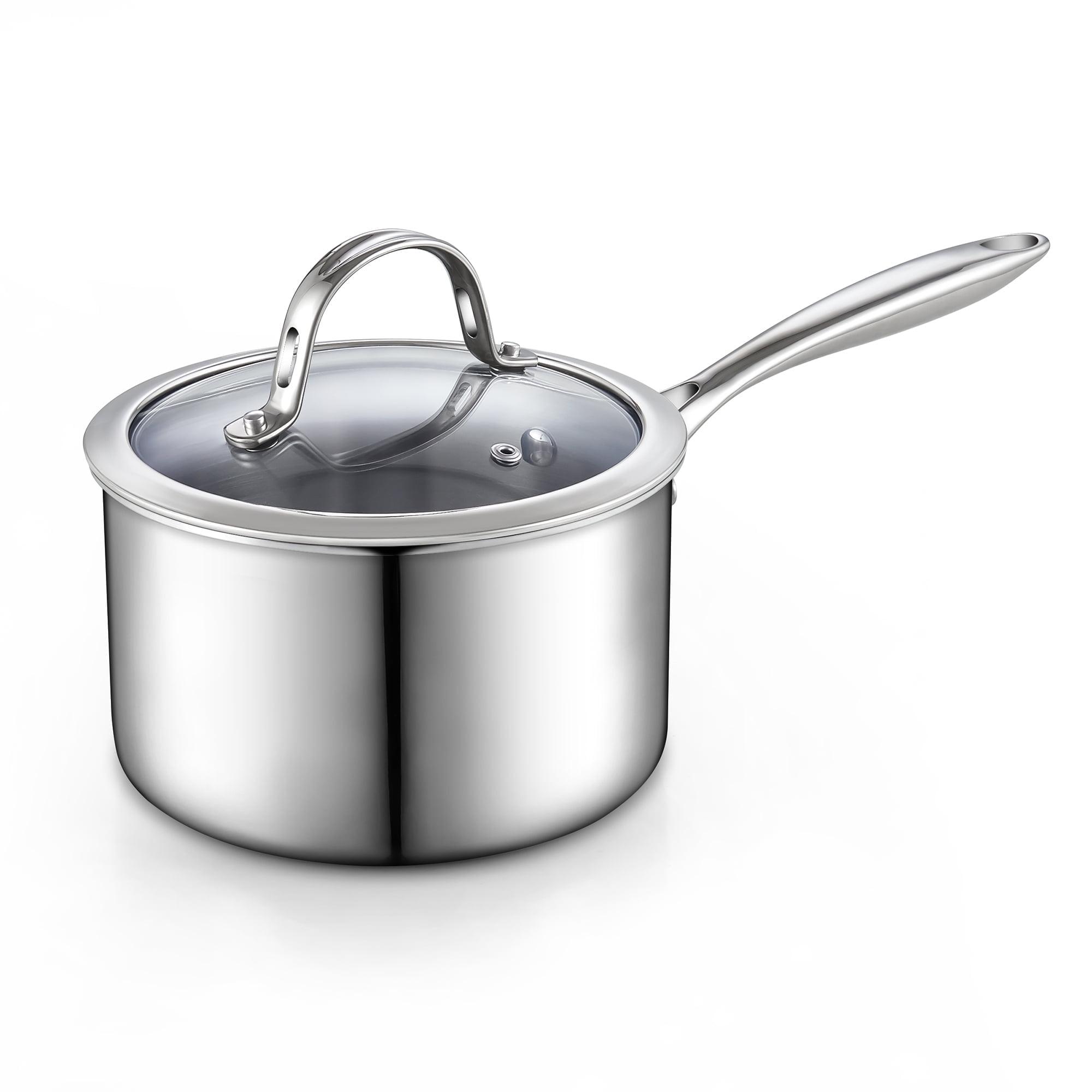 Cooks Standard Cooks Standard Stainless Steel Saucepan With Lid, Multi-ply Clad Sauce Pot 3 Quart, Silver